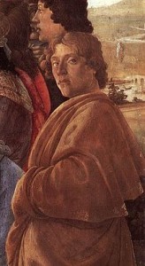 Presunto attoritratto dall' "Adorazione dei Magi", 1475. Galleria degli Uffizi, Firenze