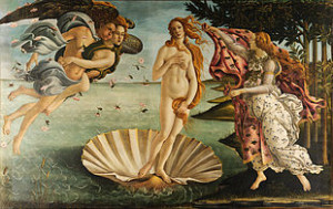 Sandro Botticelli, "Nascita di Venere", 1482-85, Galleria degli Uffizi, Firenze
